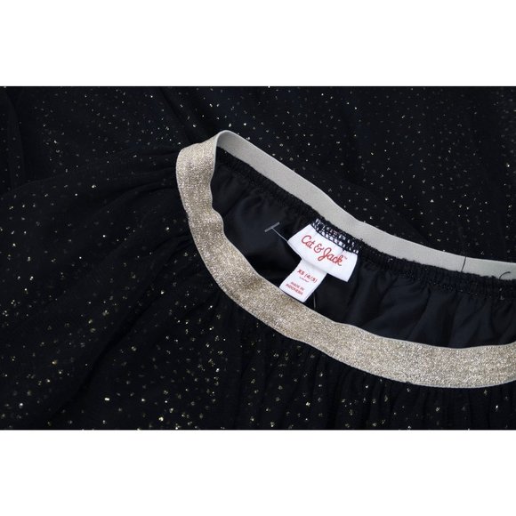 EUC Cat & Jack Tulle Skirt | Sz XS, Black w/Gold Glitter - Picture 4 of 4